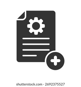 New Project Glyph Icon Vector Illustration