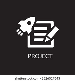 New Project icon outline style. Thin line creative New Project icon for logo, graphic design