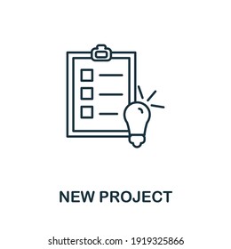 New Project icon. Simple element from management collection. Creative New Project icon for web design, templates, infographics and more