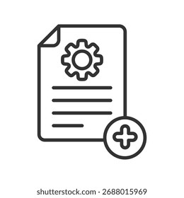 Nueva Ilustración vectorial de iconos de esquema de proyecto