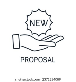 New proposal. Vector linear icon isolated on white background.