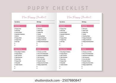 New Puppy Checklist KDP Interior