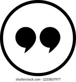 New quote icon design template on white background..eps
