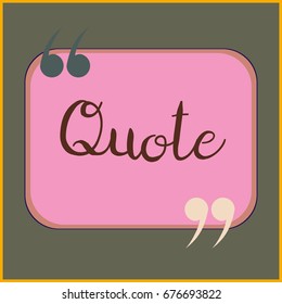 New quote rectangle form for blog or forum.