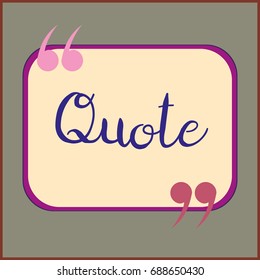 New quote rectangle form for blog or forum.