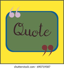 New quote rectangle form for blog or forum.