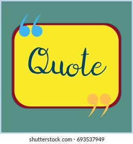 New quote rectangle form for blog or forum.