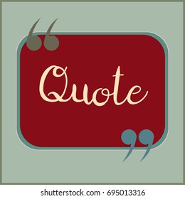New quote rectangle form for blog or forum.