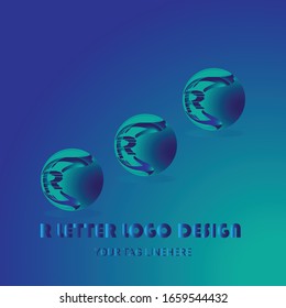 new r latter logo design