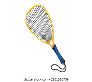 New Racket on white background