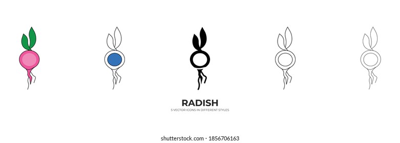 new radish vector type icon