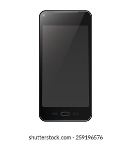New realistic mobile smart phone modern style isolated on white background.