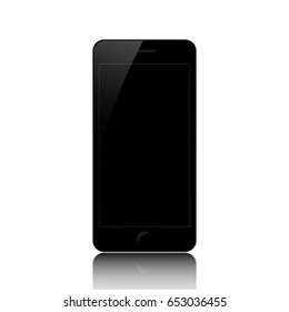New realistic mobile smart phone modern style isolated on white background.