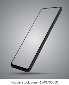 New realistic smartphone  mockup vector illustration for user interface demo and web element, game and application.
