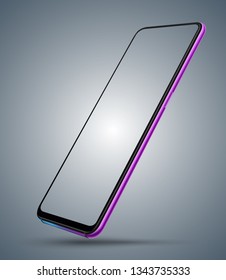 New realistic smartphone  mockup vector illustration for user interface demo and web element, game and application.