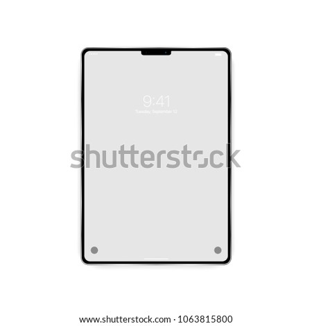 New Realistic tablet on white background. Vector illustration EPS10.