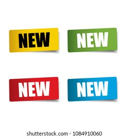 New Realistic,Sticker and Tag set -vector illustration 