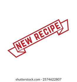 New Recipe Rubber stamp design vector 