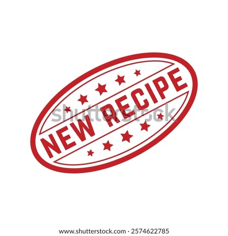 New Recipe Rubber stamp design vector 