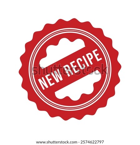 New Recipe Rubber stamp design vector 