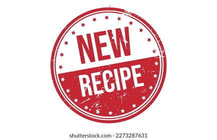 New Recipe Rubber Stamp Seal Vector