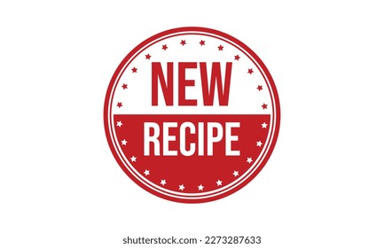 New Recipe Rubber Stamp Seal Vector