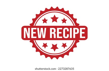 New Recipe Rubber Stamp Seal Vector