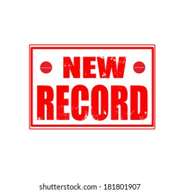 new record grunge stamp with on vector illustration