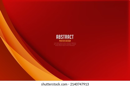 Nuevo fondo de diseño de ondas de gradiente rojo. Elegante vector de fondo abstracto de onda roja.