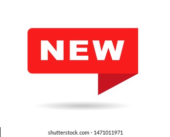 new red label icon vector . Red promotion labels for new arrivals shop