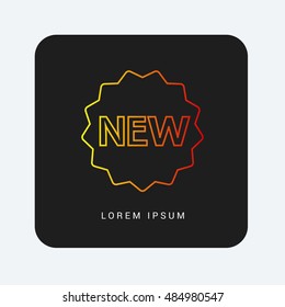 New Red & Orange gradient attractive line thin icon / logo design