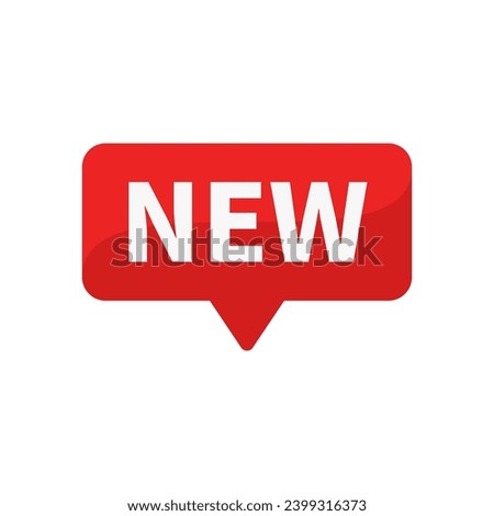 New In Red Rectangle Shape For Product Promotion Business Marketing Social Media Information
