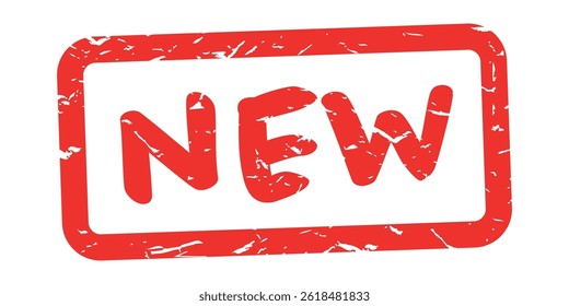 " New " red rubber stamp vector