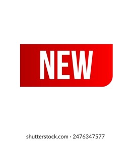 nueva etiqueta roja	 - ILUSTRACIÓN VECTORIAL