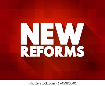 New Reforms text quote, concept background