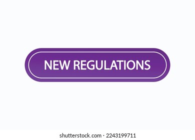 nuevas regulaciones vectores de botones.etiqueta de firma burbuja de voz nuevas regulaciones
