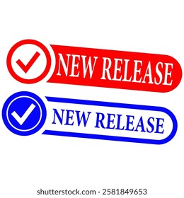 new release stamp icon vector design templates