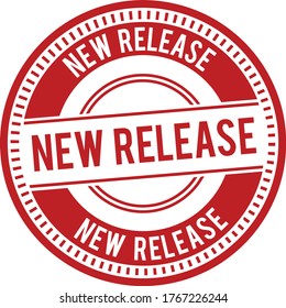 New Release Stamp. Red eps10 Vector Badge.