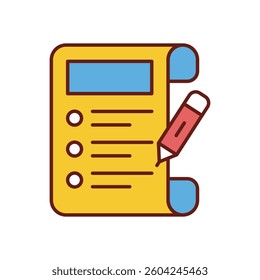 New Year�s Resolutions List vector icon stock illustration