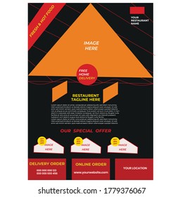neue Restaurantflyer-Design-Vorlage