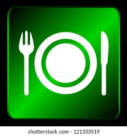 New restaurant icon with plug and knife