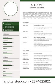 nueva plantilla cv de reanudación imprimible