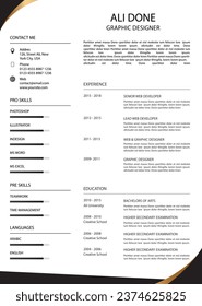 nueva plantilla cv de reanudación imprimible