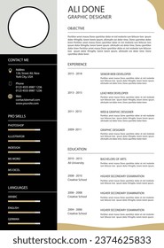 nueva plantilla cv de reanudación imprimible