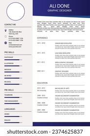 new Resume cv template printable