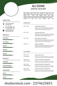 nueva plantilla cv de reanudación imprimible