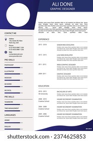 nueva plantilla cv de reanudación imprimible
