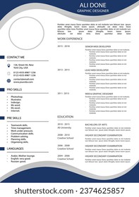 nueva plantilla cv de reanudación imprimible