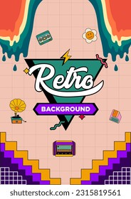 New Retro Poster Templates Unique Concept Vector Illustration