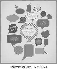 The new retro speech bubbles/signs collection. Vector Illustration